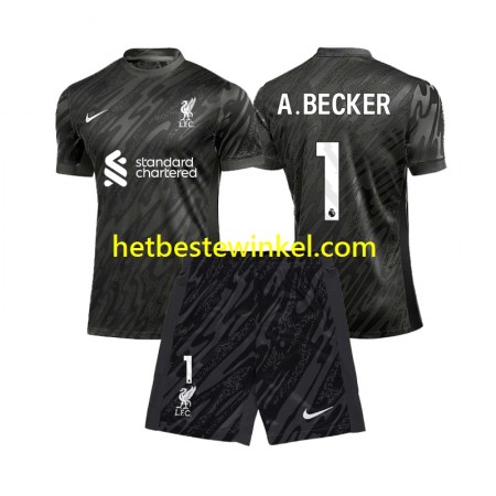 Liverpool Alisson Becker 1 Voetbalshirts Doelman Kind Thuis 2024-25